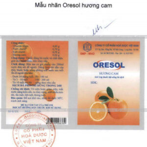 NATRI CLORID + KALI CLORID + NATRI CITRAT + GLUCOSE KHAN (ORESOL HƯƠNG CAM) 0,7G + 0,3G + 0,58G + 4G
