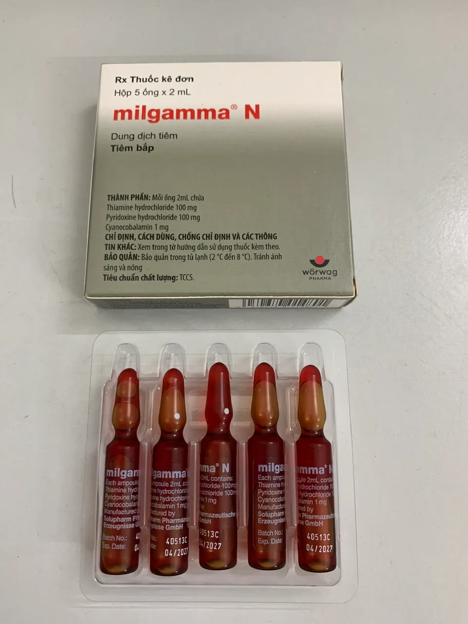 VITAMIN B1 + B6 + B12 (MILGAMMA N) (100MG + 100MG + 1MG)-2ML